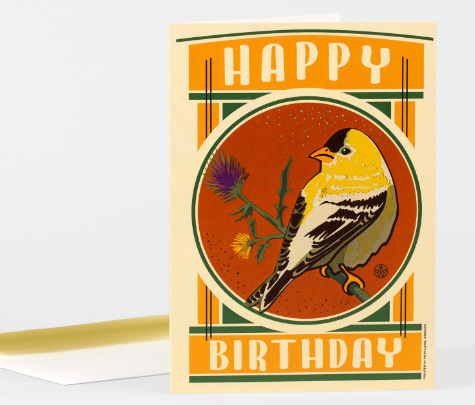 Card - Happy Birthday Goldfinch