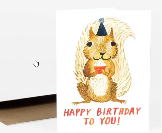 Card - Birthday Happy Birthday Squirrel