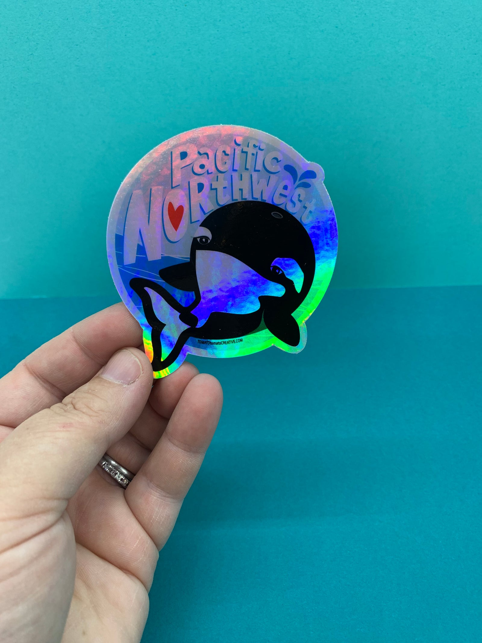 Sticker - Holographic Pacific Northwest Orca