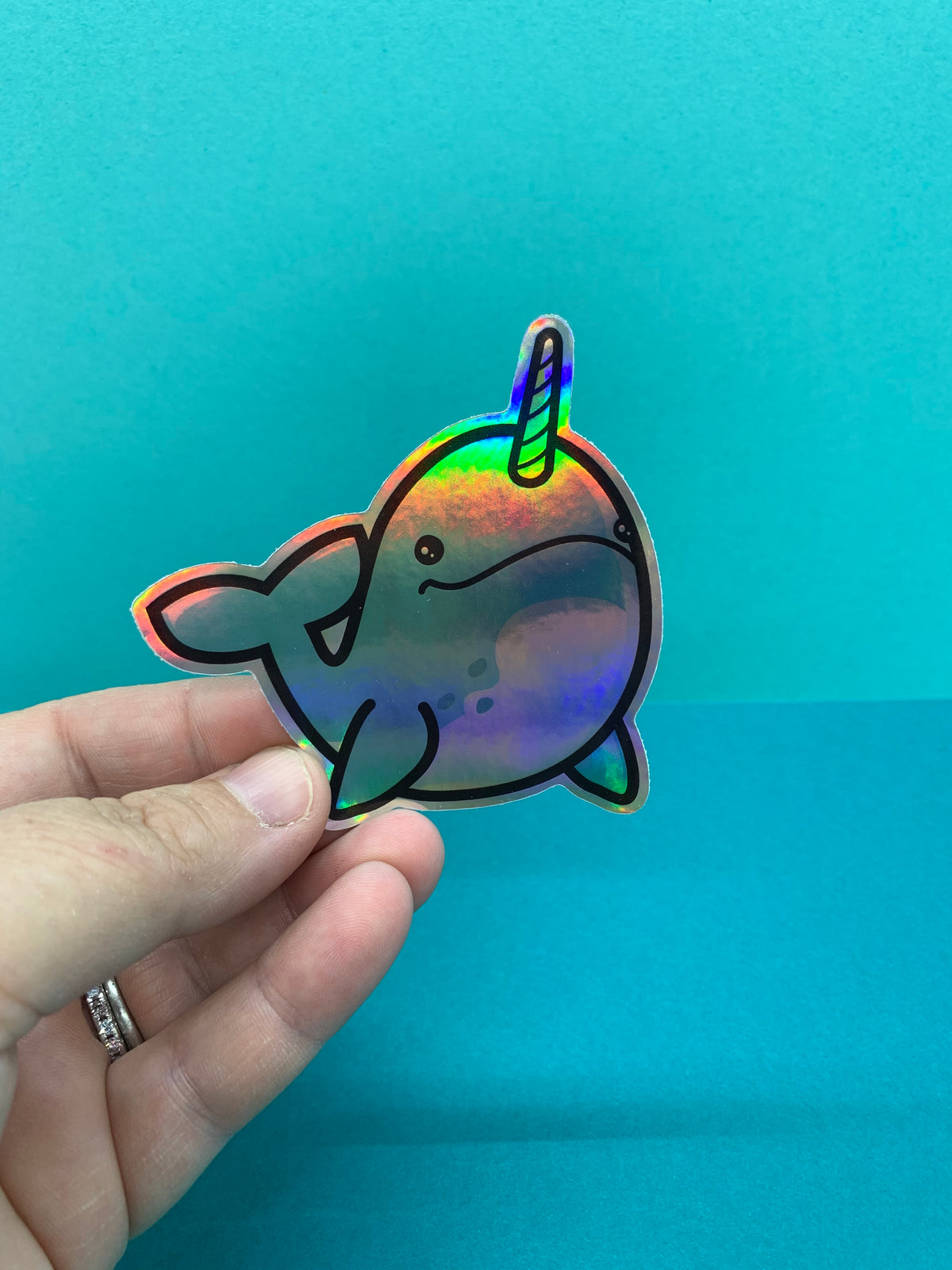 Sticker - Holographic Narwhal