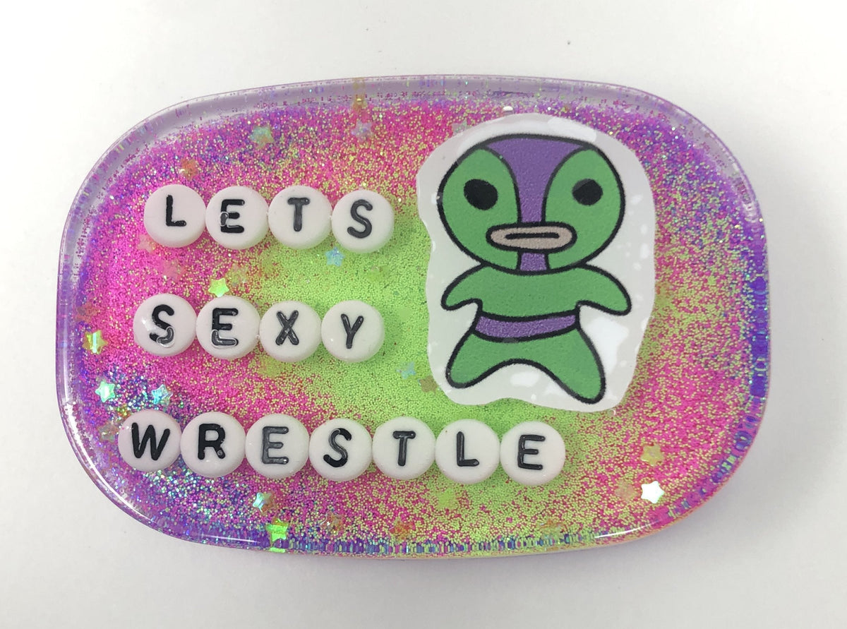 Lets Sexy Wrestle - Shower Art - READY TO SHIP