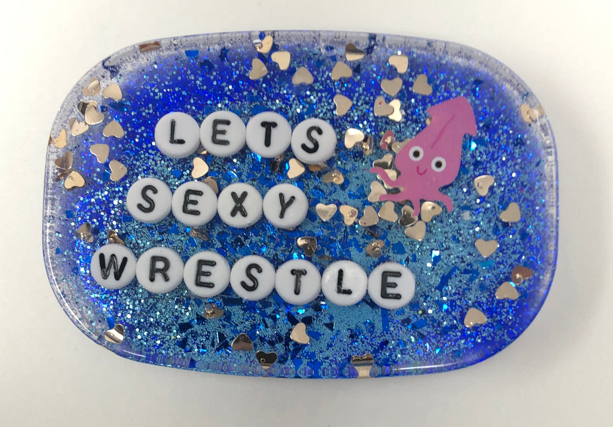 Lets Sexy Wrestle - Shower Art - READY TO SHIP
