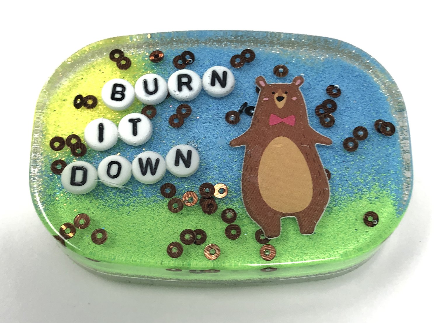 Burn It Down - Small Shower Art - READY TO SHIP
