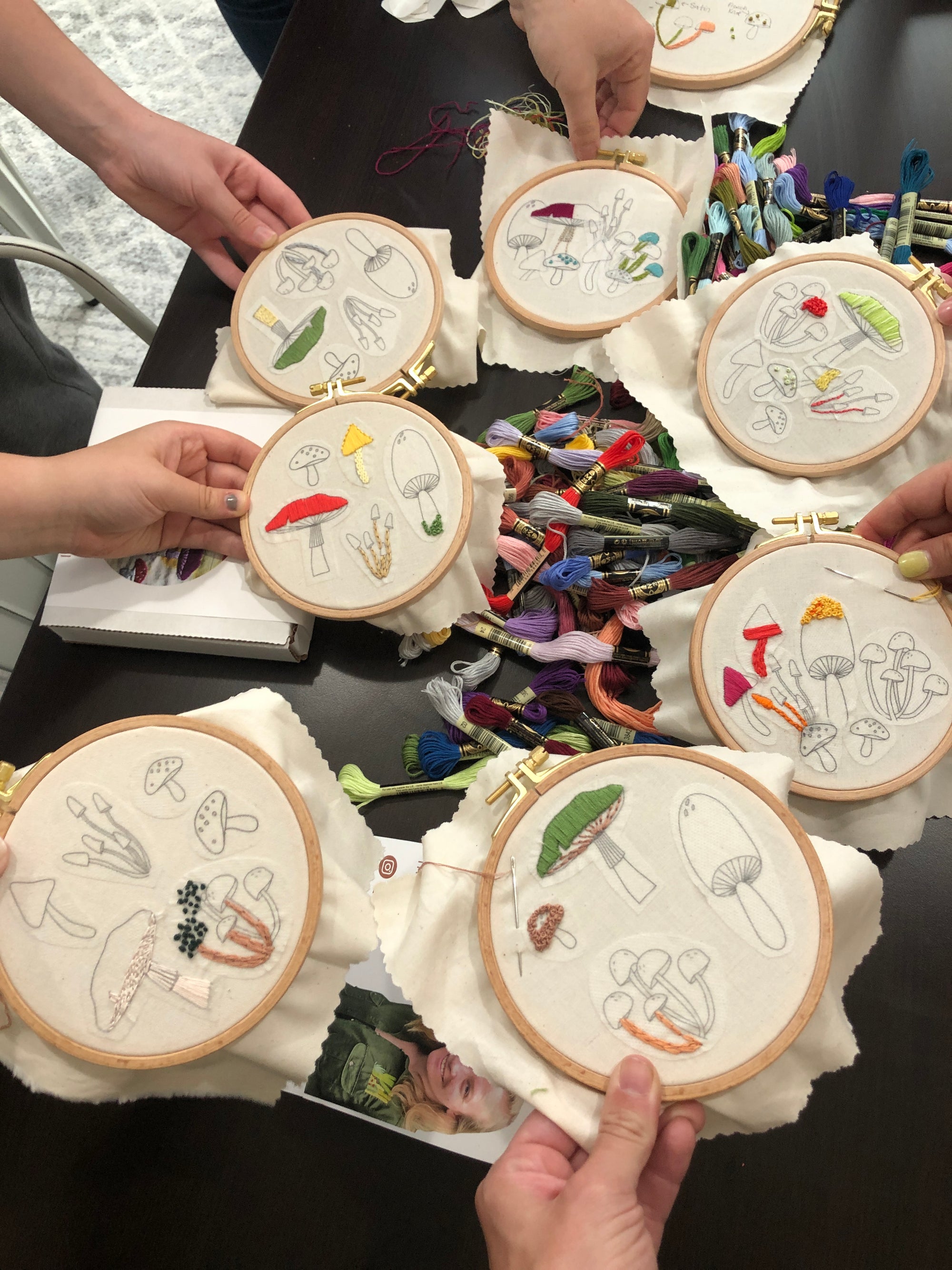 EMBROIDERY CLASS: Magical Mushrooms