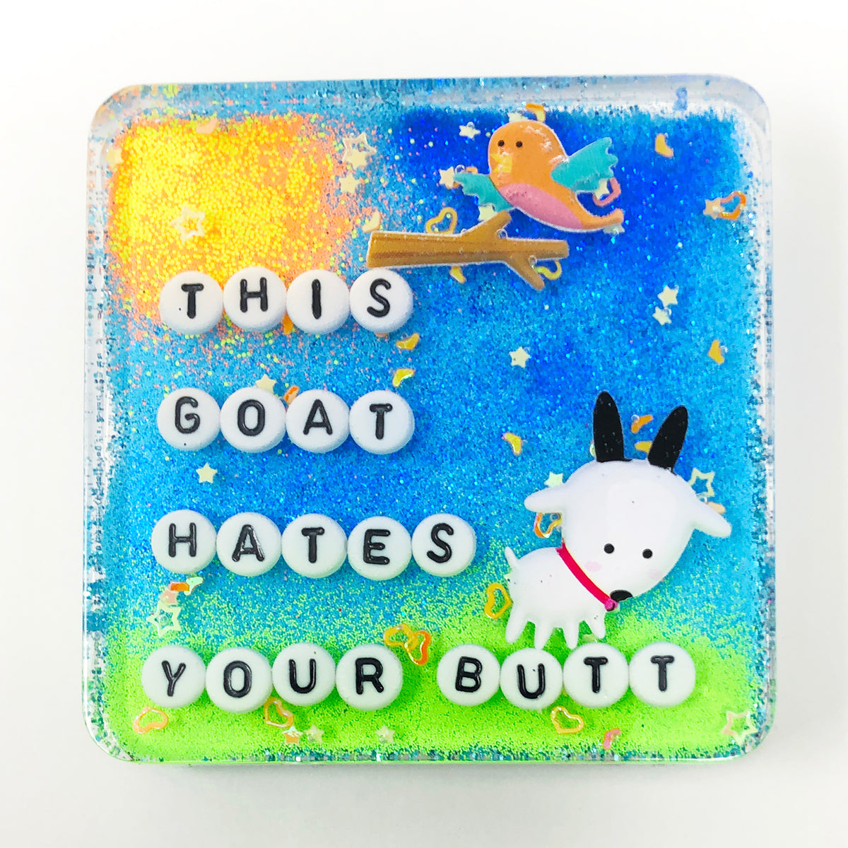 This Goat Hates Your Butt - Shower Art - READY TO SHIP