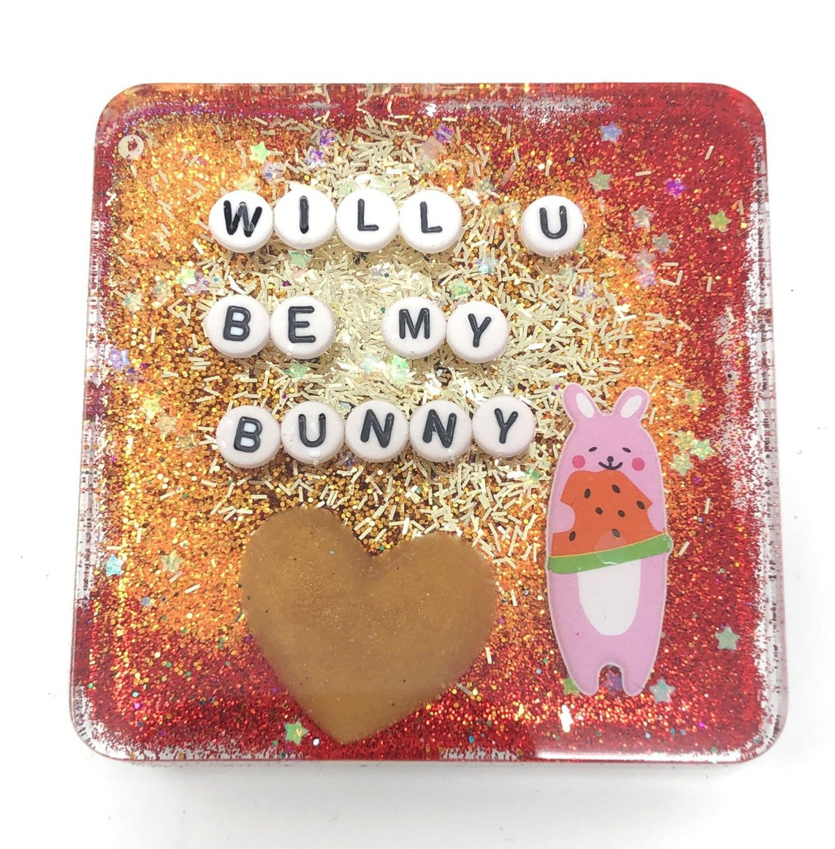 Will You Be My Bunny? - Shower Art - READY TO SHIP