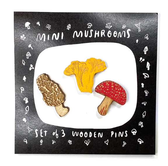 Pin Set - Mini Mushrooms Set of 3