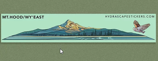 Sticker - Miniscape - Mt. Hood