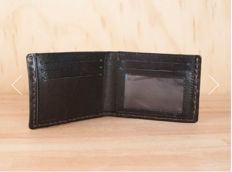 Wallet - Bifold  -Woodgrain with Feathers