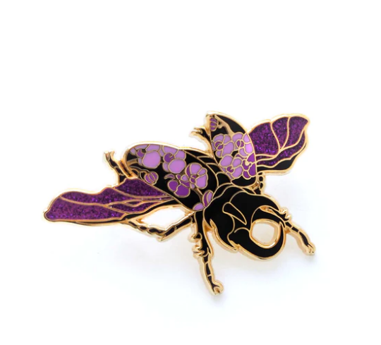 Enamel Pin - Rhinoceros Beetle - Purple