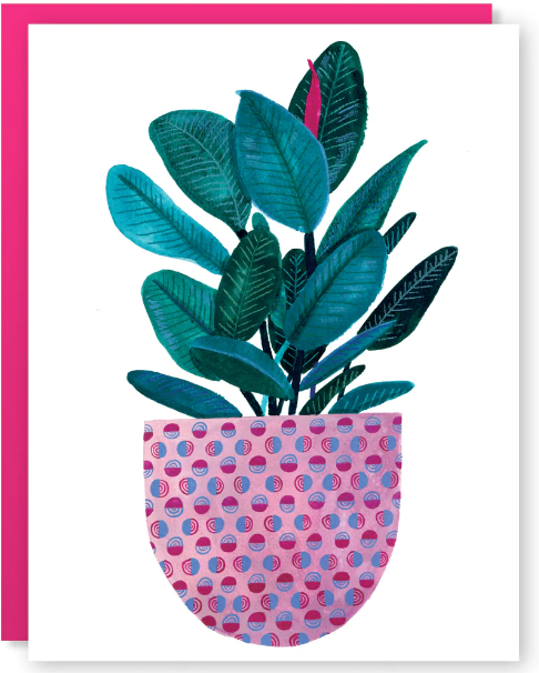 Card - Rubber Plant