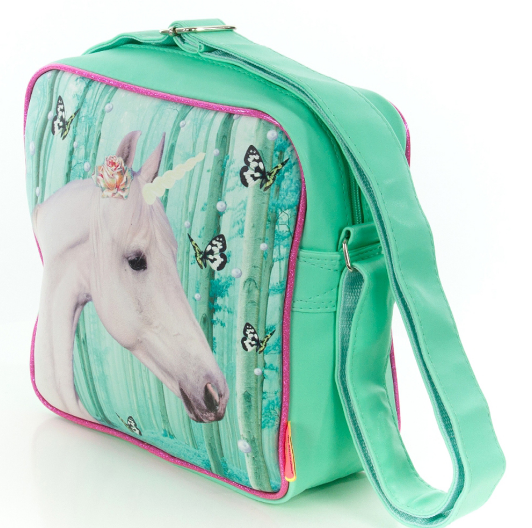 Square Bag: Unicorns - Green