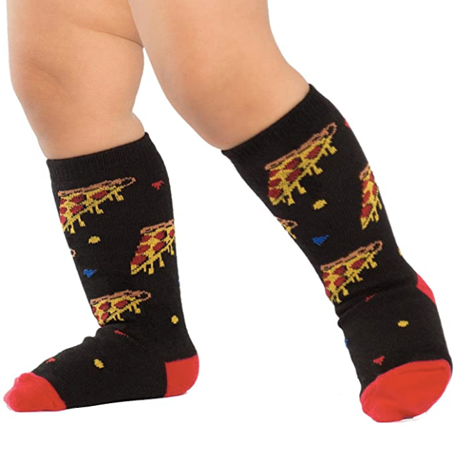 Sock - Toddler Knee:  Pizza Party