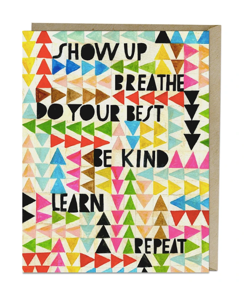 Card - Show Up, Breathe - Lisa Congdon