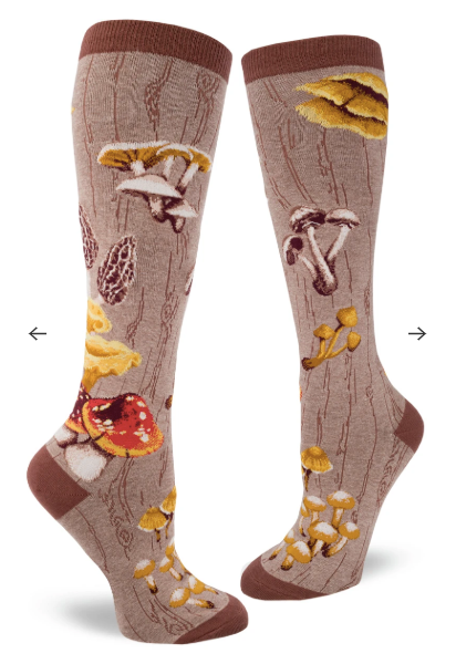 Sock - Knee-High: Mushroom - Heather Mushroom