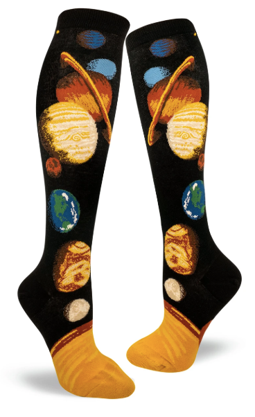 Sock - Knee-High: Solar System - Black
