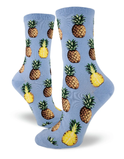 Sock - Small Crew: Pursuit of Pineapples - Bluebell