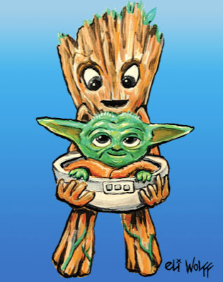 Print - Groot Baby Yoda
