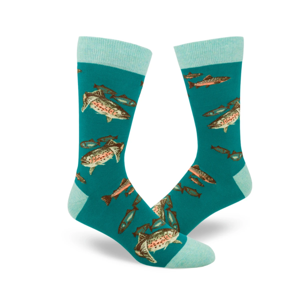 Sock - Large Crew: Trout Fishing