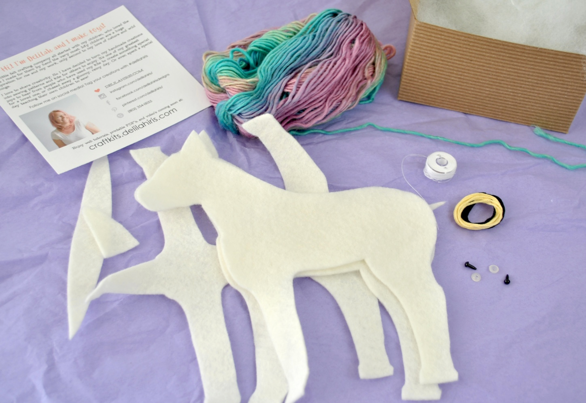 DIY - Unicorn - Pastel Sewing Kit
