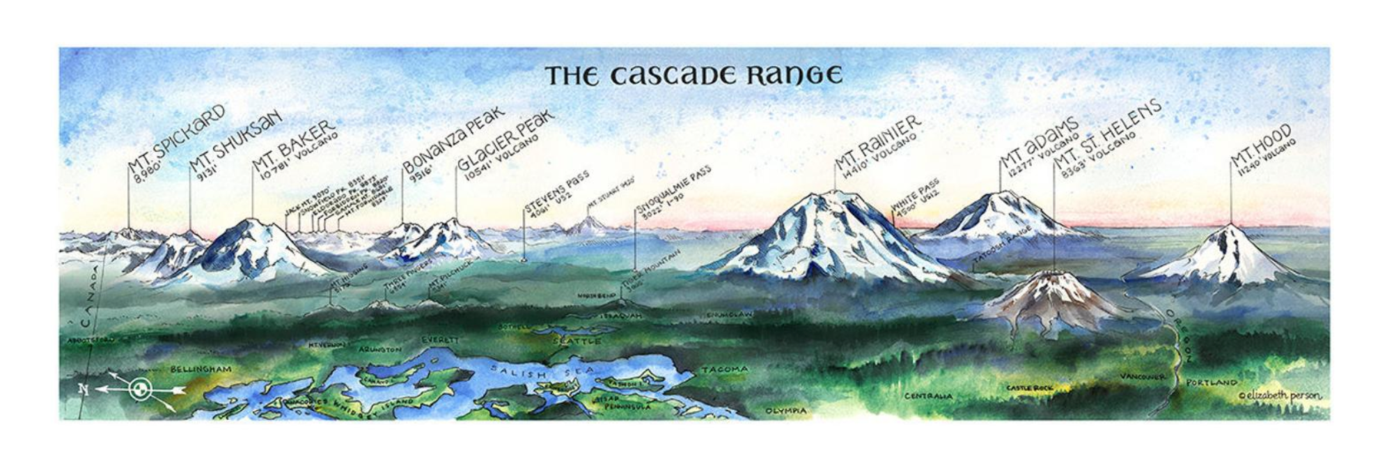 Print - 8x24 Panoramic The Cascade Range