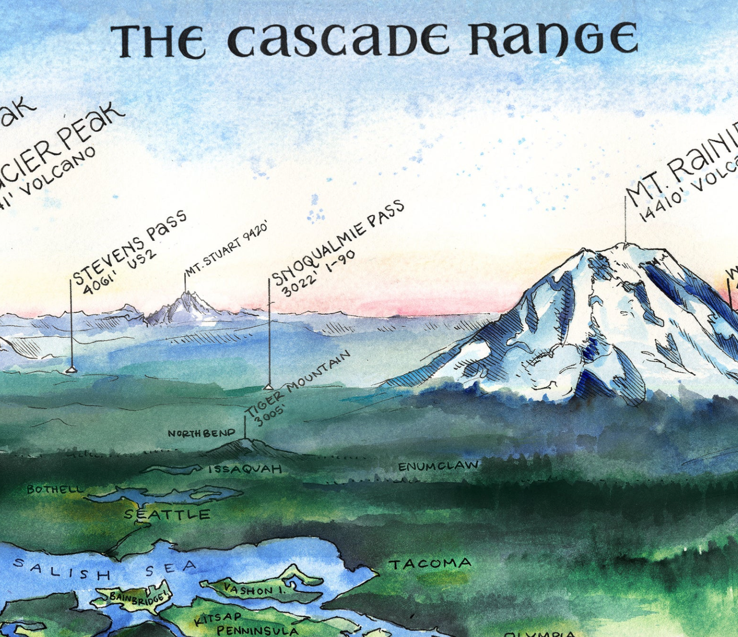 Print - 8x24 Panoramic The Cascade Range