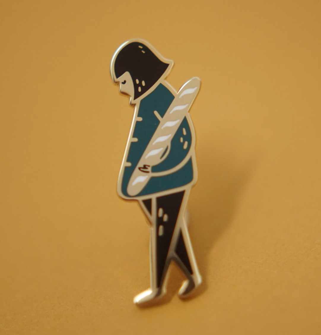 Enamel Pin - Girl And Her Baguette