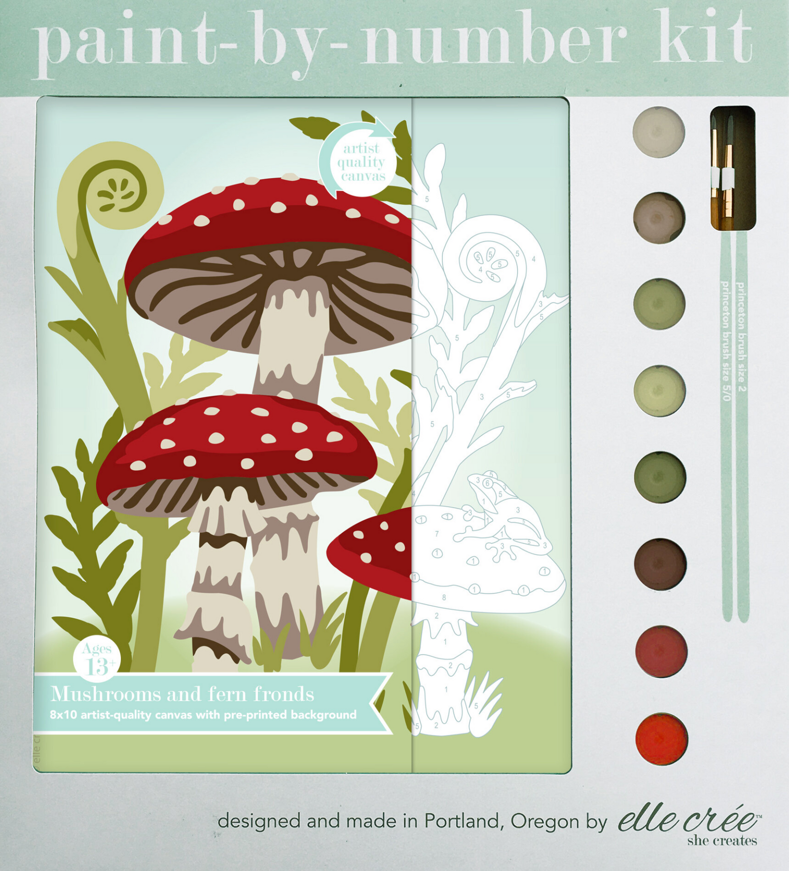 Schipper Enchanted Mushrooms Paint by Number Kit