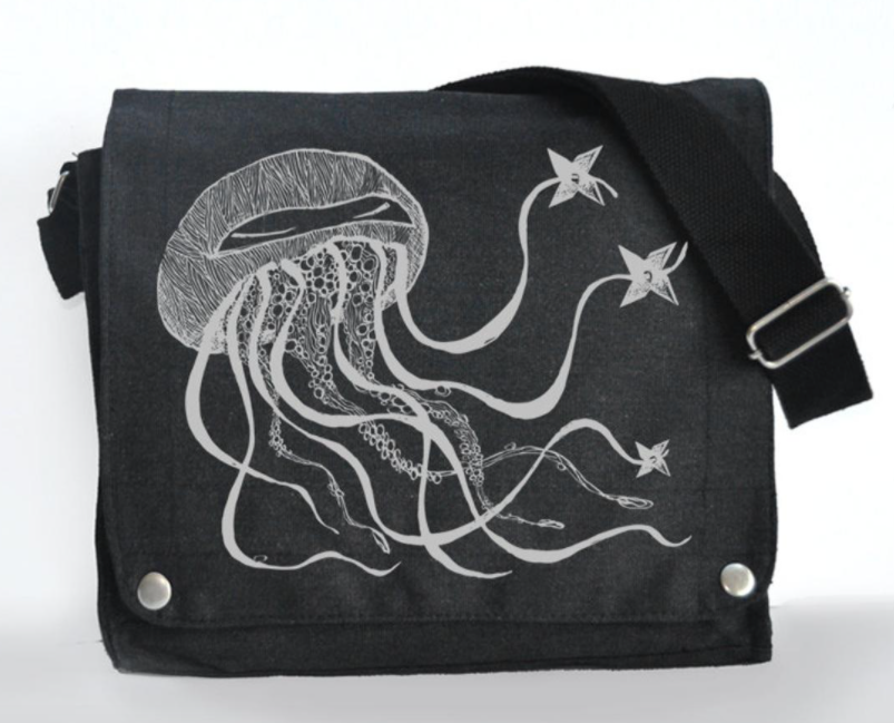 Bag - Messenger - Black - Jellyfish