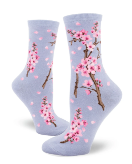 Sock - Small Crew: Cherry Blossom - Lilac