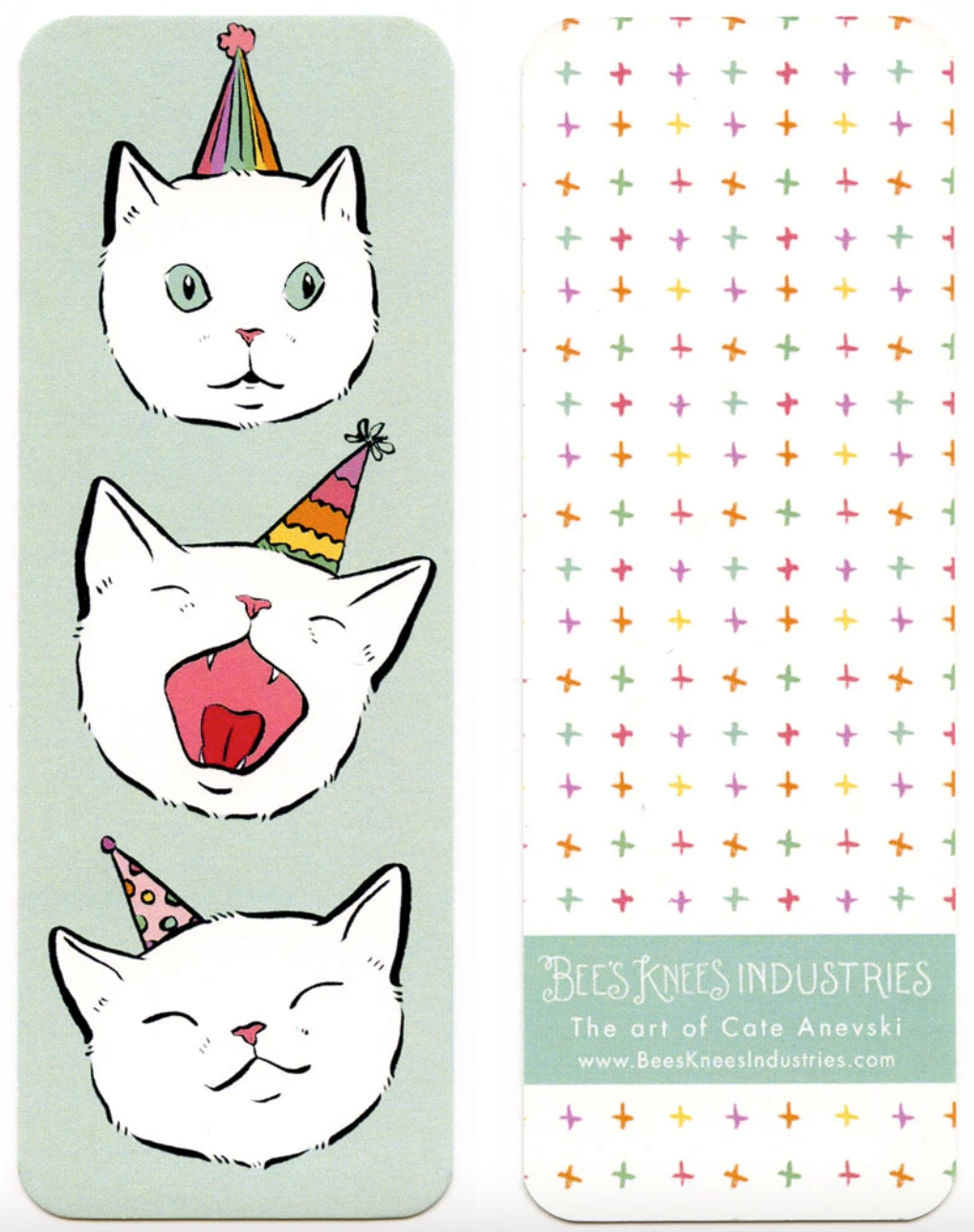 Bookmark - Birthday Cats in Hats
