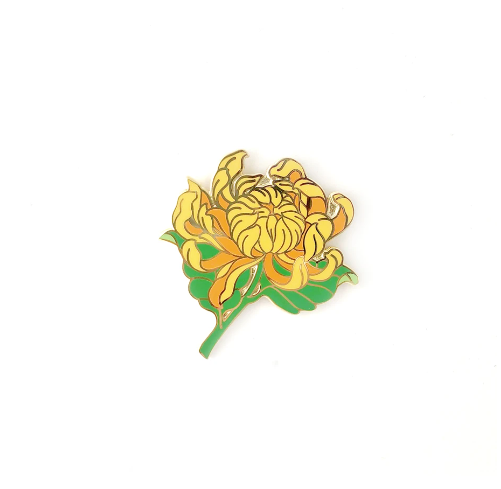 Enamel Pin - Chrysanthemum