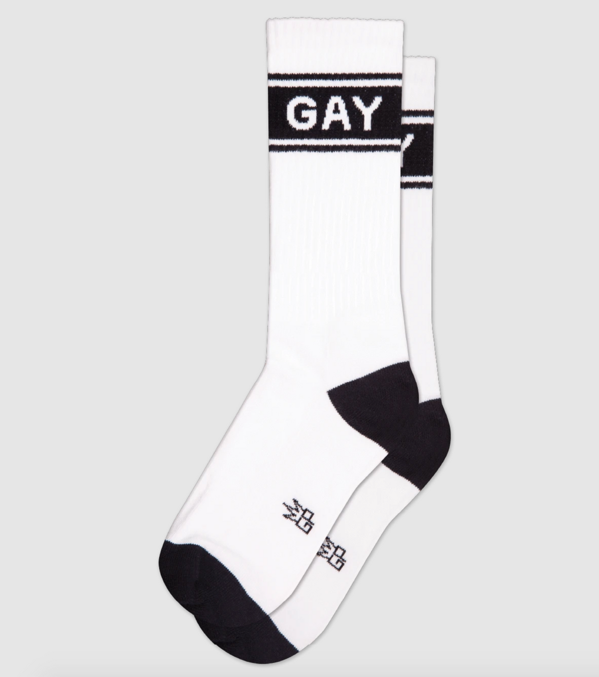Sock - Unisex Gym: Gay - Black &amp; White