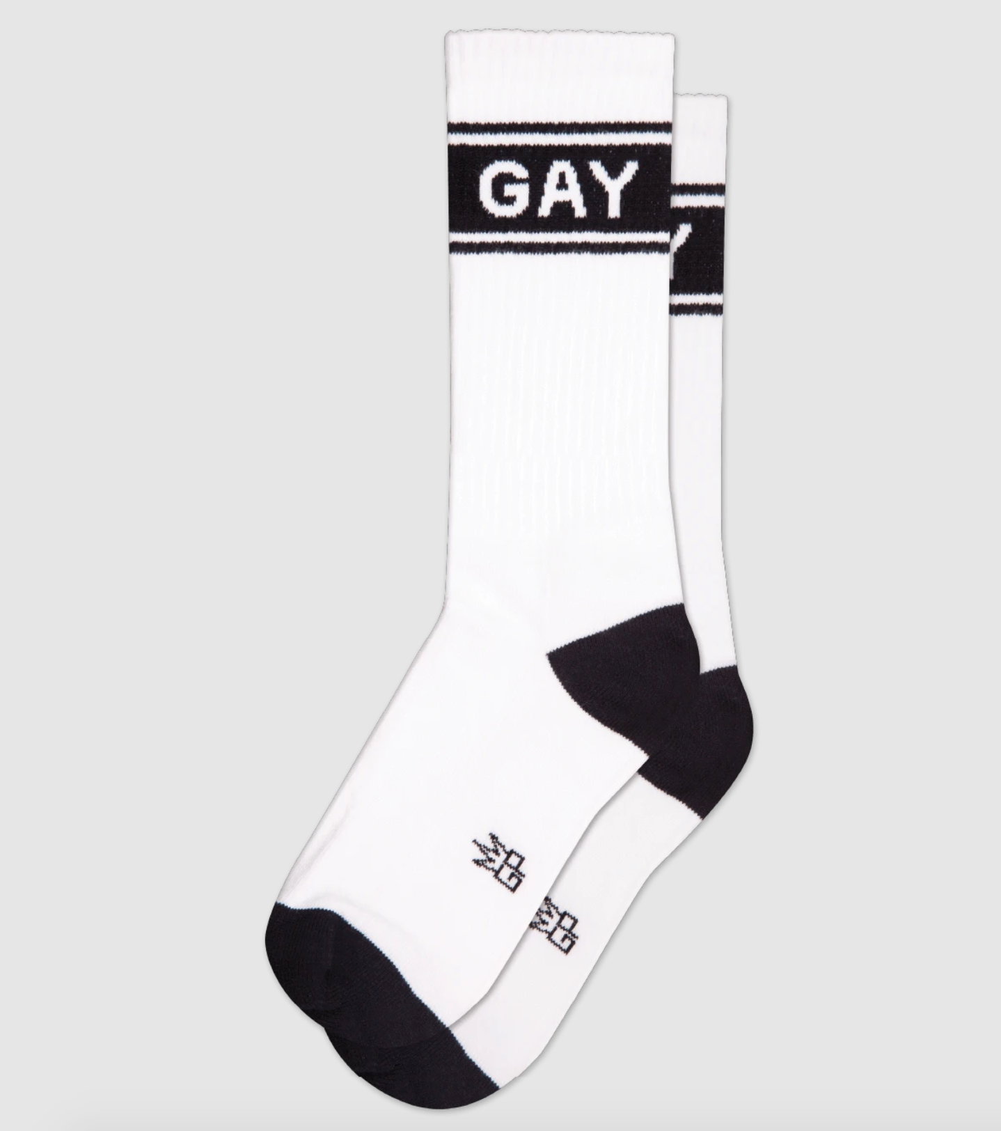 Sock - Unisex Gym: Gay - Black & White