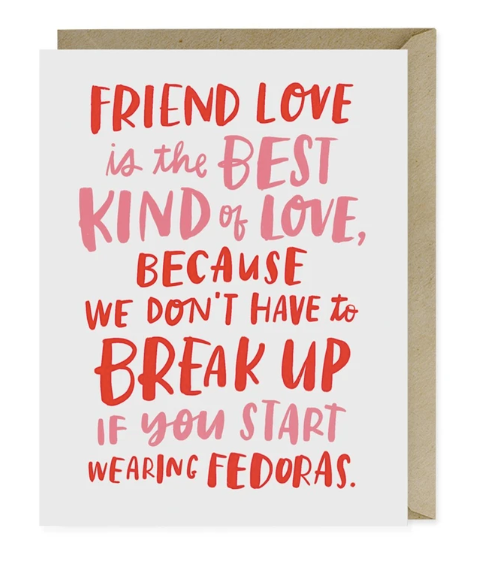 Card - Friend Love Fedoras