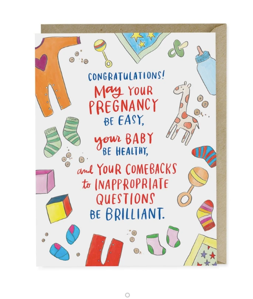 Card - Inappropriate Questions Baby