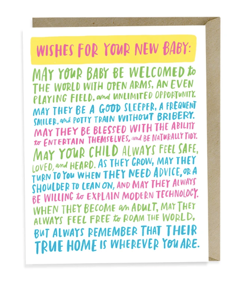 Card - Wishes For New Baby