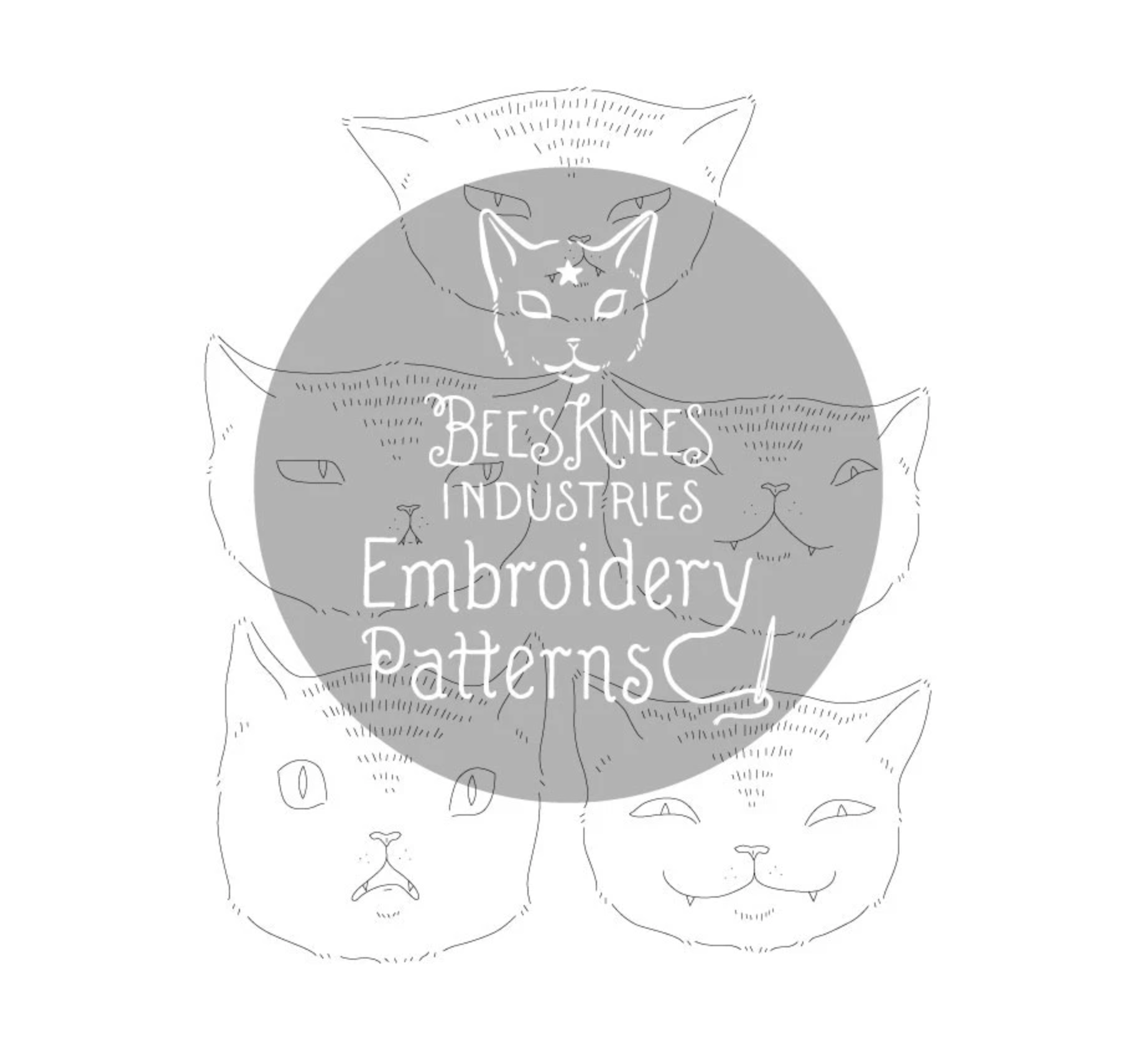 Craft Supply - Pattern - Expressive Cats