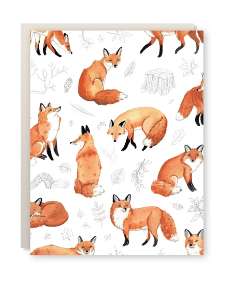 Card - Foxes &amp; Foliage