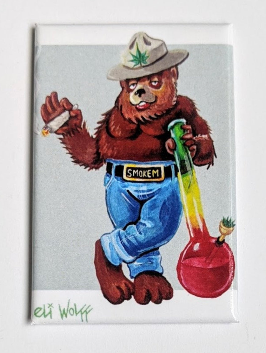 3x2 Magnet - Smoked Out Bear