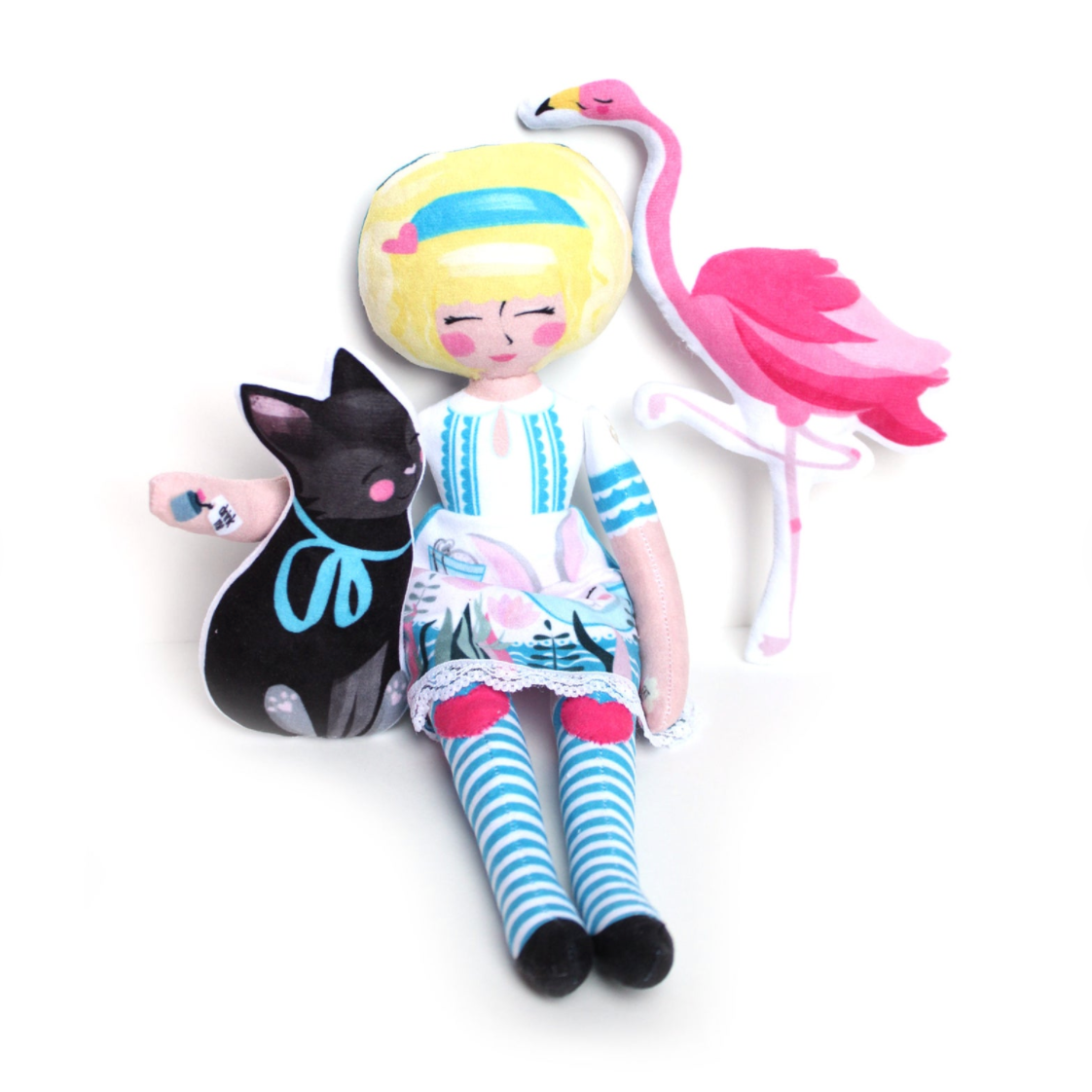 DIY - Alice, Dinah and the Flamingo (and the cheshire cat!)