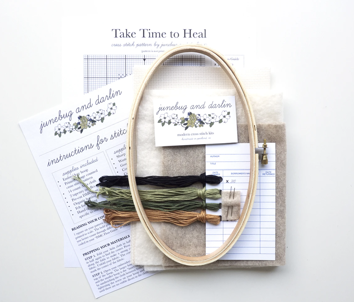 Cross Stitch Kit: Take Time to Heal