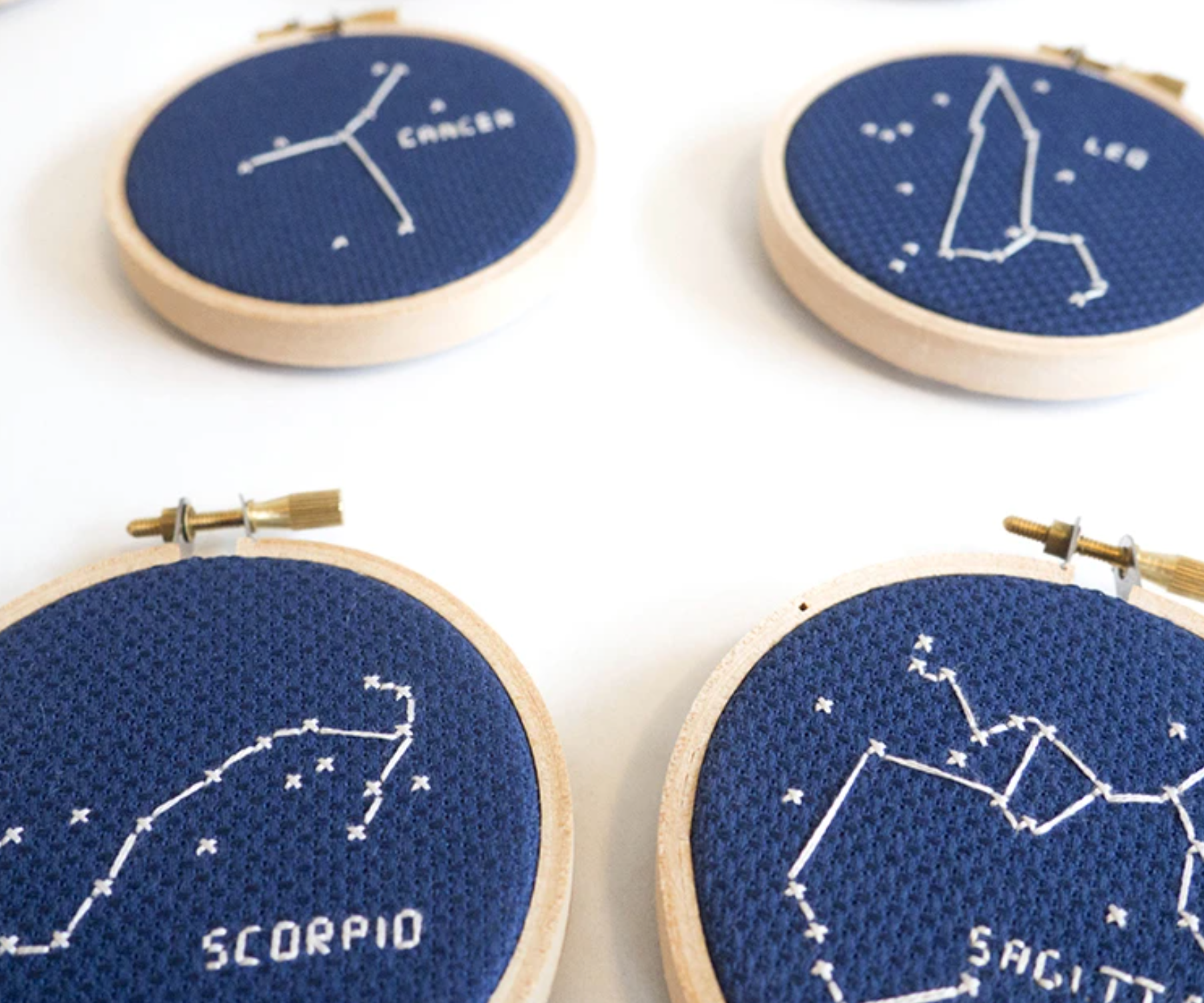 Cross Stitch Kit: Zodiac Aquarius