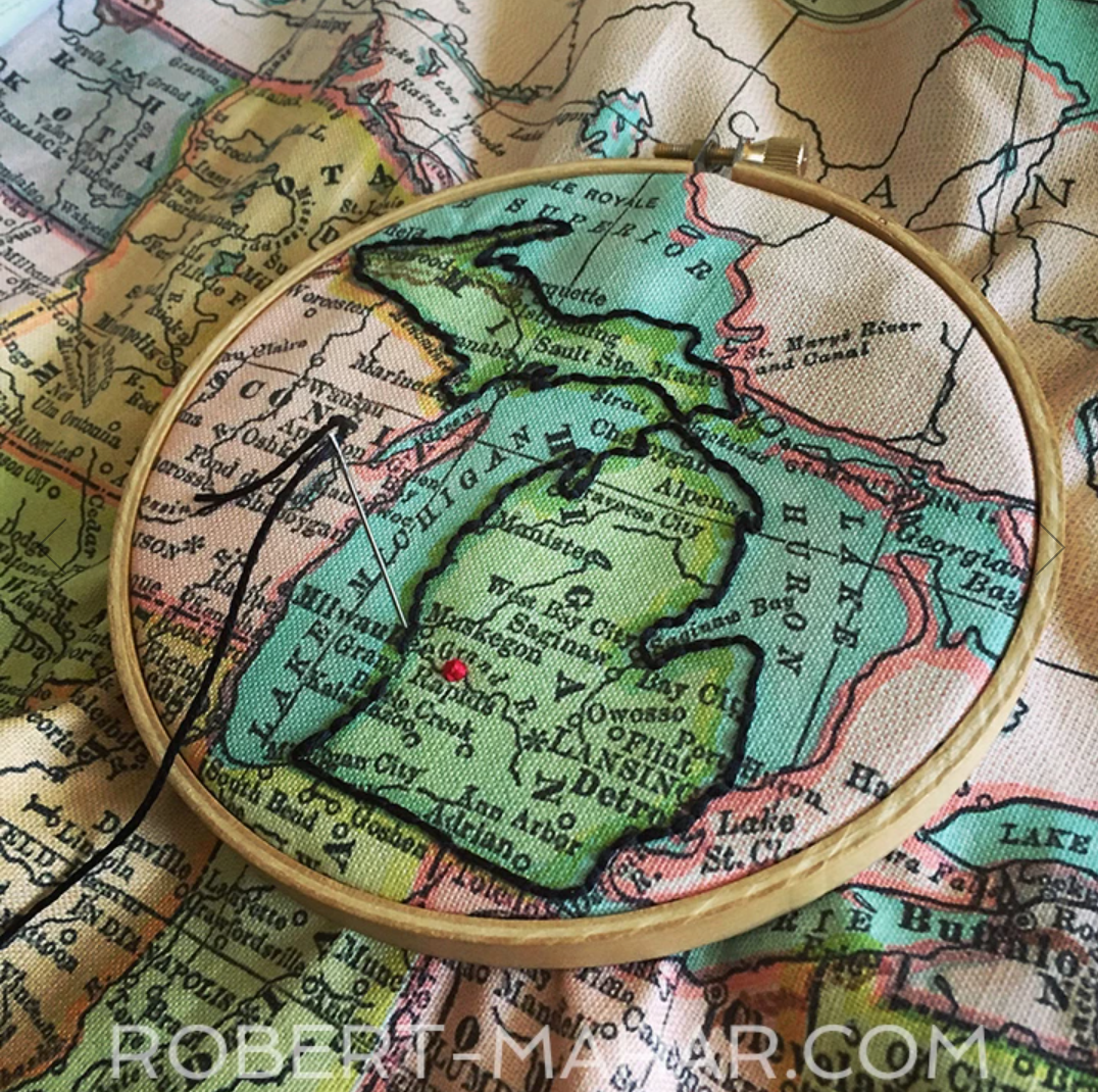Embroidery Sampler - US Map