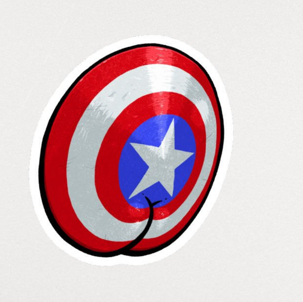 Sticker - Captain America Shield Butt