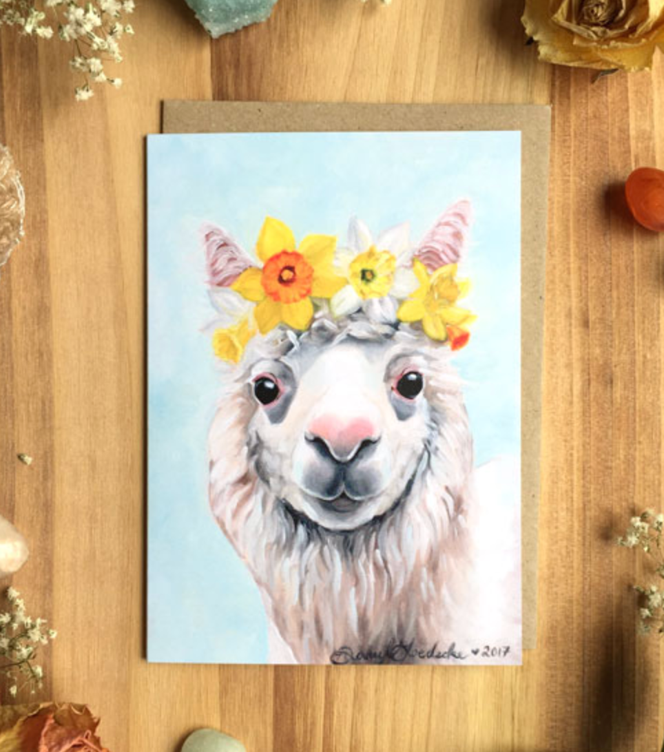Card - Daffodil Alpaca