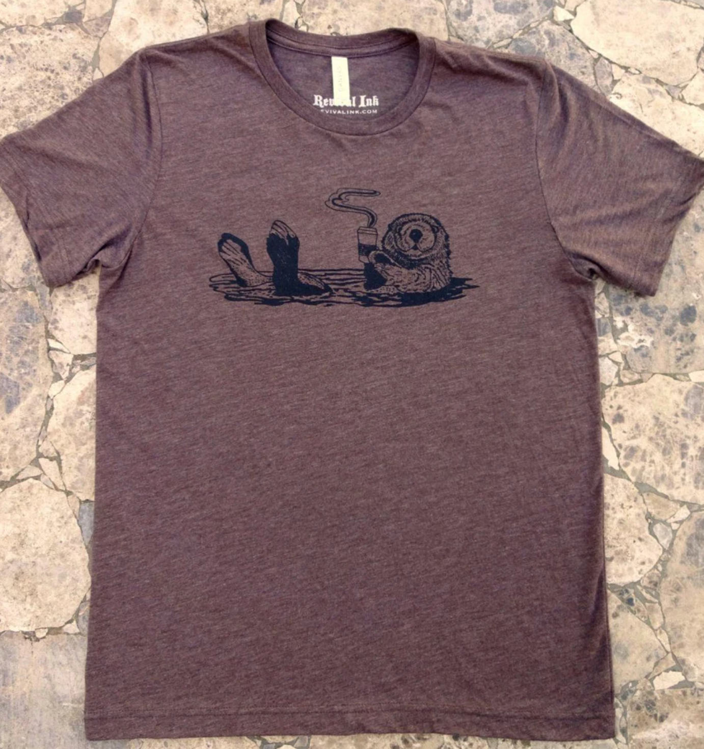 Shirt: Brown Coffee Otter - Unisex Crew