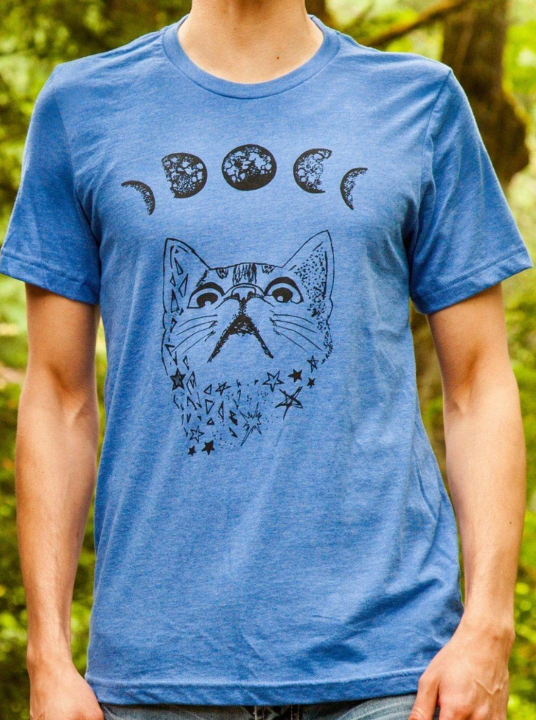 Shirt: Moon Phase Cat - Unisex Crew