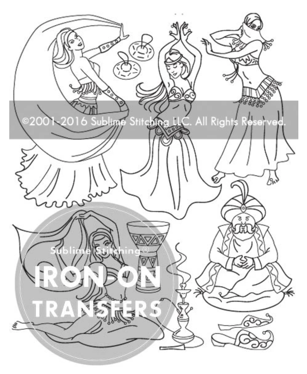 Craft Supply - Embroidery Pattern - Belly Dancers