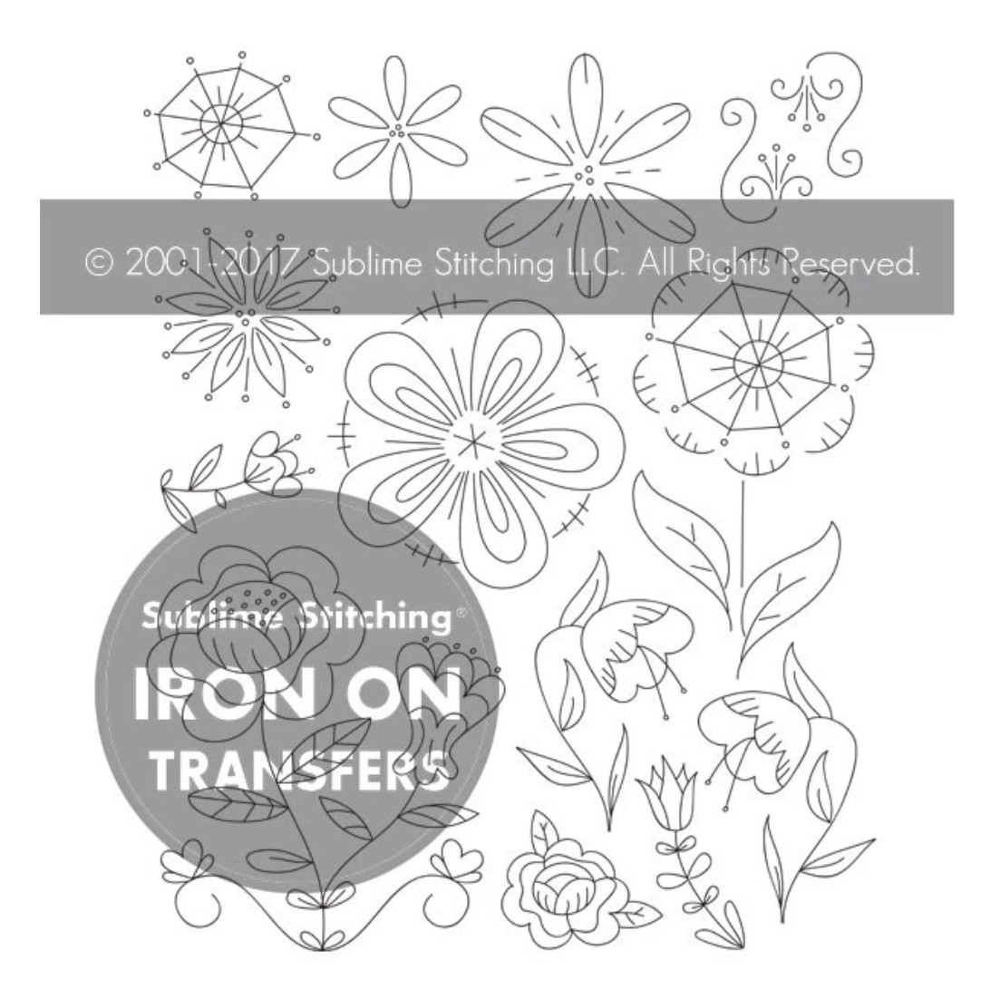 Craft Supply - Embroidery Pattern - Fantasy Flowers